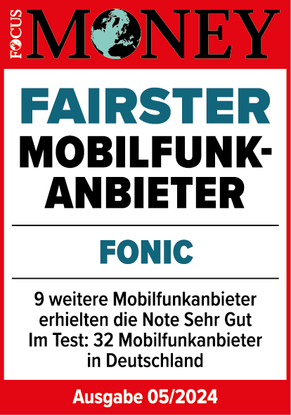 Focus Money: sehr gut, fairster Mobilfunk-Anbieter
