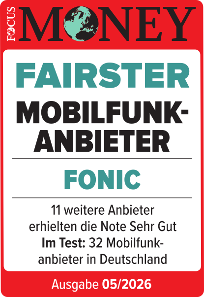 Siegel FOCUS Money: Fairster Mobilfunkanbieter 2026